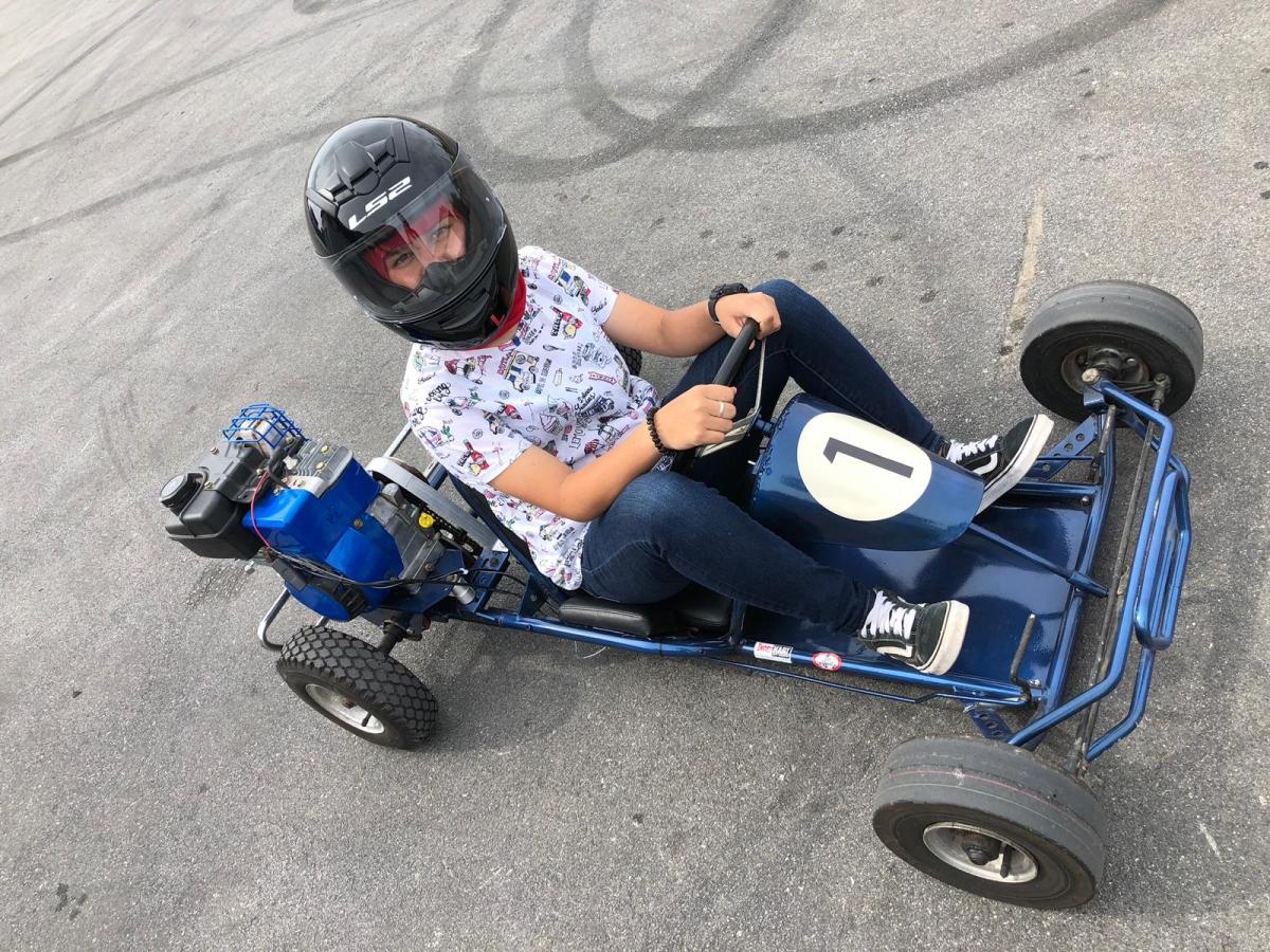 Ashley Santis in 1965 Dart Rupp kart